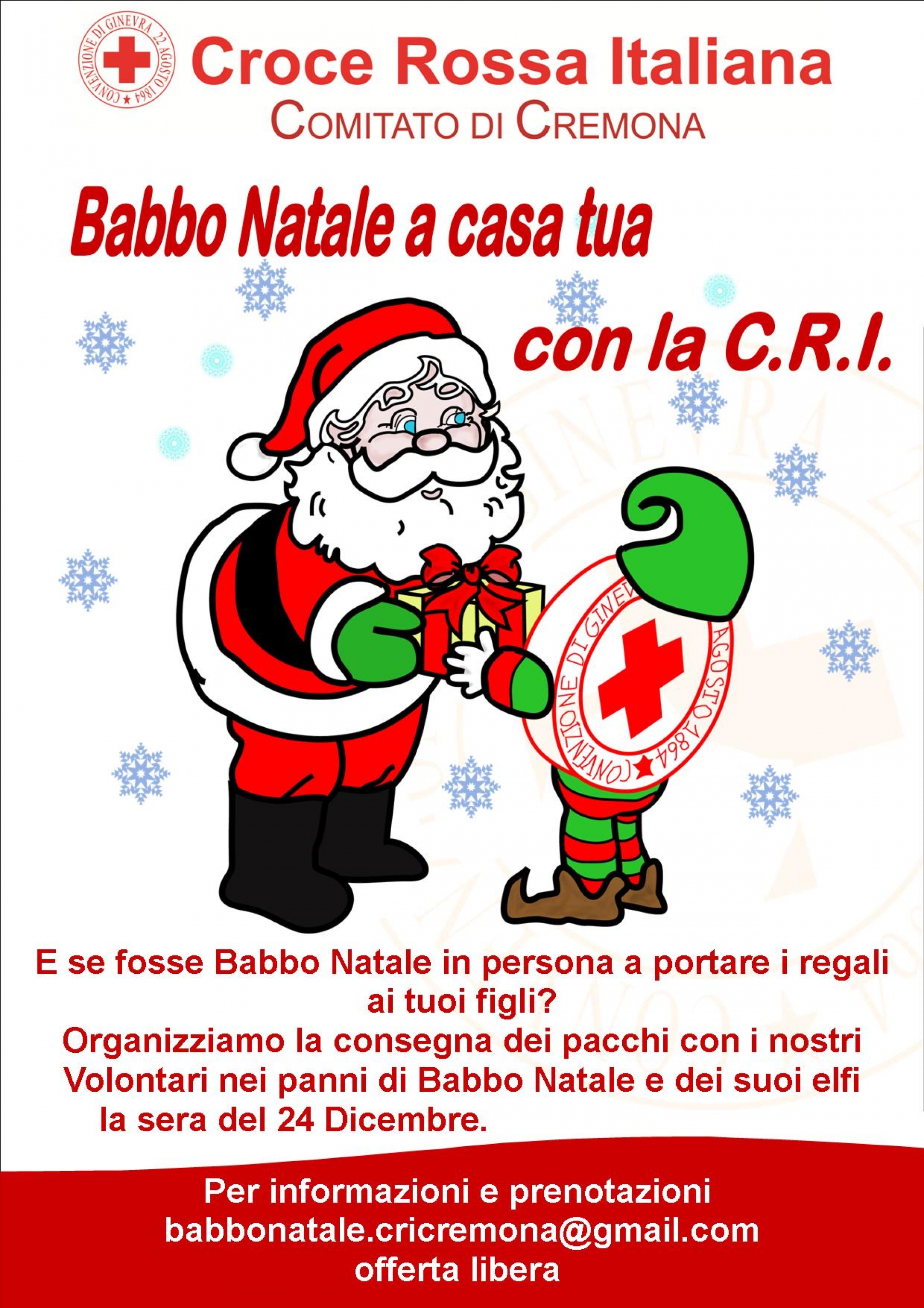Babbo Natale E.Croce Rossa Cremona Babbo Natale A Casa Tua